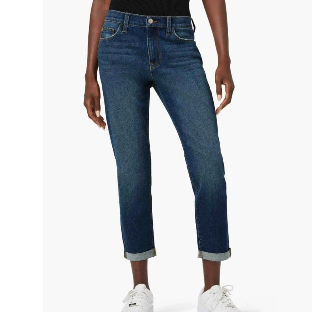 Hudson Women's Blue Wash Natalie Midrise Straight Crop Denim Jeans Size 31 NWT